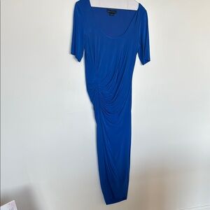 Marciano Blue Bodycon Midi Dress Scoop Neck 3/4 Sleeve